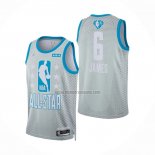 Camiseta All Star 2022 Los Angeles Lakers LeBron James NO 6 Gris