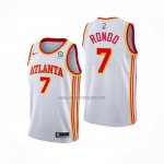 Camiseta Atlanta Hawks Rajon Rondo NO 7 Association 2020-21 Blanco