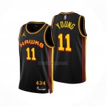 Camiseta Atlanta Hawks Trae Young NO 11 Statement 2022-23 Negro