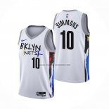 Camiseta Brooklyn Nets Ben Simmons NO 10 Ciudad 2022-23 Blanco
