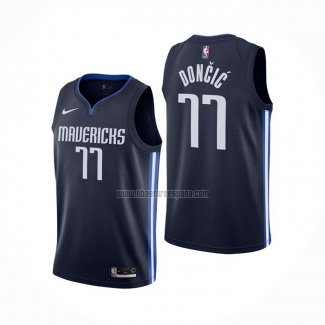 Camiseta Dallas Mavericks Luka Doncic NO 77 Statement 2019-20 Azul