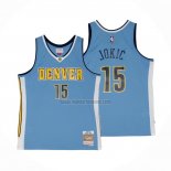 Camiseta Denver Nuggets Nikola Jokic NO 15 Mitchell & Ness 2016-17 Azul