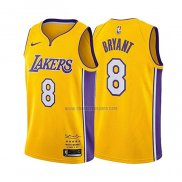 Camiseta Los Angeles Lakers Kobe Bryant NO 8 Retirement 2017-18 Oro