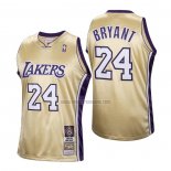 Camiseta Los Angeles Lakers LeBron James NO 24 Hardwood Classics Hall Of Fame 2020 Oro