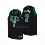 Camiseta Nino Boston Celtics Jaylen Brown NO 7 Statement Negro