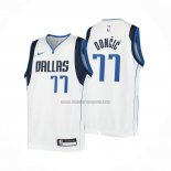 Camiseta Nino Dallas Mavericks Luka Doncic NO 77 Association Blanco