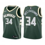 Camiseta Nino Milwaukee Bucks Giannis Antetokounmpo NO 34 Icon 2017-18 Verde