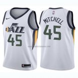 Camiseta Nino Utah Jazz Donovan Mitchell NO 45 Association 2017-18 Negro