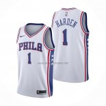 Camiseta Philadelphia 76ers James Harden NO 1 Association Blanco