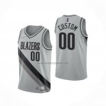 Camiseta Portland Trail Blazers Personalizada Earned 2020-21 Gris