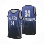 Camiseta All Star 2023 Milwaukee Bucks Giannis Antetokounmpo NO 34 Azul