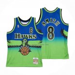 Camiseta Atlanta Hawks Steve Smith NO 8 Mitchell & Ness 1996-97 Verde