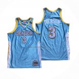 Camiseta Denver Nuggets Allen Iverson NO 3 Retro Azul