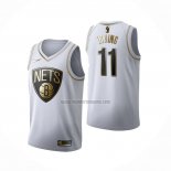 Camiseta Golden Edition Brooklyn Nets Kyrie Irving NO 11 Blanco