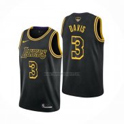 Camiseta Los Angeles Lakers Anthony Davis NO 3 Ciudad 2019 Negro