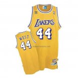 Camiseta Los Angeles Lakers Jerry West NO 44 Retro Amarillo