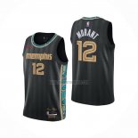 Camiseta Memphis Grizzlies Ja Morant NO 12 Ciudad 2020-21 Negro