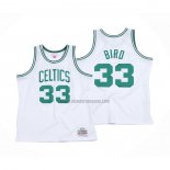 Camiseta Nino Boston Celtics Larry Bird NO 33 Hardwood Classics Throwback Blanco