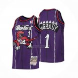 Camiseta Nino Toronto Raptors Tracy Mcgrady NO 1 Mitchell & Ness 1998-99 Violeta