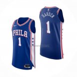 Camiseta Philadelphia 76ers James Harden NO 1 Icon 2021-2022 Authentic Azul