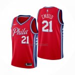 Camiseta Philadelphia 76ers Joel Embiid NO 21 Statement Rojo