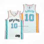 Camiseta San Antonio Spurs DeMar DeRozan NO 10 Ciudad 2021-22 Blanco