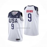 Camiseta USA Jaylen Brown 2019 FIBA Basketball World Cup Blanco