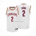 Camiseta Cleveland Cavaliers Kyrie Irving NO 2 Blanco