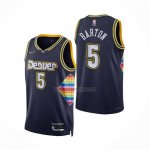 Camiseta Denver Nuggets Will Barton NO 5 Ciudad 2021-22 Azul