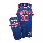 Camiseta Detroit Pistons Dennis Rodman NO 10 Retro Azul