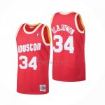 Camiseta Houston Rockets Hakeem Olajuwon NO 34 Mitchell & Ness 1993-94 Rojo