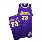 Camiseta Los Angeles Lakers Dennis Rodman NO 73 Retro Violeta