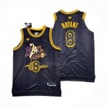 Camiseta Los Angeles Lakers Kobe Bryant NO 8 Black Mamba Snakeskin Negro