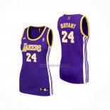 Camiseta Mujer Los Angeles Lakers Kobe Bryant NO 24 Violeta