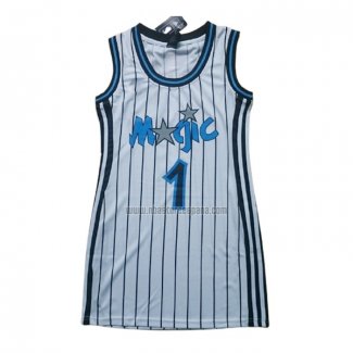 Camiseta Mujer Orlando Magic Anfernee Hardaway NO 1 Retro Blanco