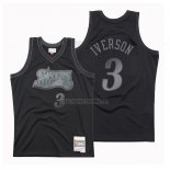 Camiseta Philadelphia 76ers Allen Iverson NO 3 Hardwood Classics 1997-98 Negro