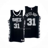 Camiseta San Antonio Spurs Keita Bates-Diop NO 31 Statement 2022-23 Negro