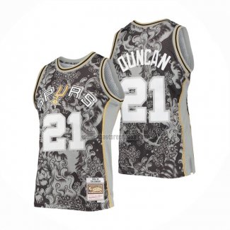 Camiseta San Antonio Spurs Tim Duncan NO 21 Special Year Of The Tiger Negro.