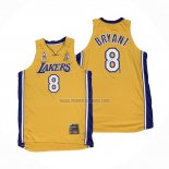Camiseta Los Angeles Lakers Kobe Bryant NO 8 Mitchell & Ness 2001-02 Amarillo