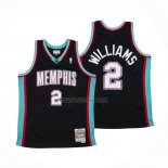 Camiseta Memphis Grizzlies Jason Williams NO 2 Hardwood Classics Throwback Negro