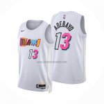 Camiseta Miami Heat Bam Adebayo NO 13 Ciudad 2022-23 Blanco