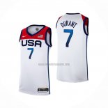 Camiseta USA 2021 Kevin Durant NO 7 Blanco