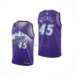 Camiseta Utah Jazz Donovan Mitchell NO 45 Hardwood Classic 2019-20 Violeta