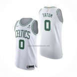 Camiseta Boston Celtics Jayson Tatum NO 0 Association Autentico Blanco