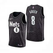 Camiseta Brooklyn Nets Jeff Green NO 8 Earned 2020-21 Negro