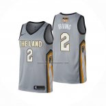 Camiseta Cleveland Cavaliers Kyrie Irving NO 2 Ciudad 2018 Gris