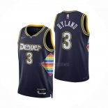 Camiseta Denver Nuggets Nah'Shon Hyland NO 3 Ciudad 2021-22 Azul