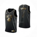 Camiseta Golden Edition Brooklyn Nets Kevin Durant NO 7 Negro