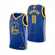 Camiseta Golden State Warriors Klay Thompson NO 11 Icon 2022 NBA Finals Azul