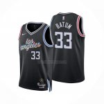 Camiseta Los Angeles Clippers Nicolas Batum NO 33 Ciudad 2022-23 Negro